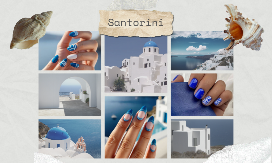 Manichiura Mediteraneană: eleganță grecească în alb și albastru, inspirată de Santorini
