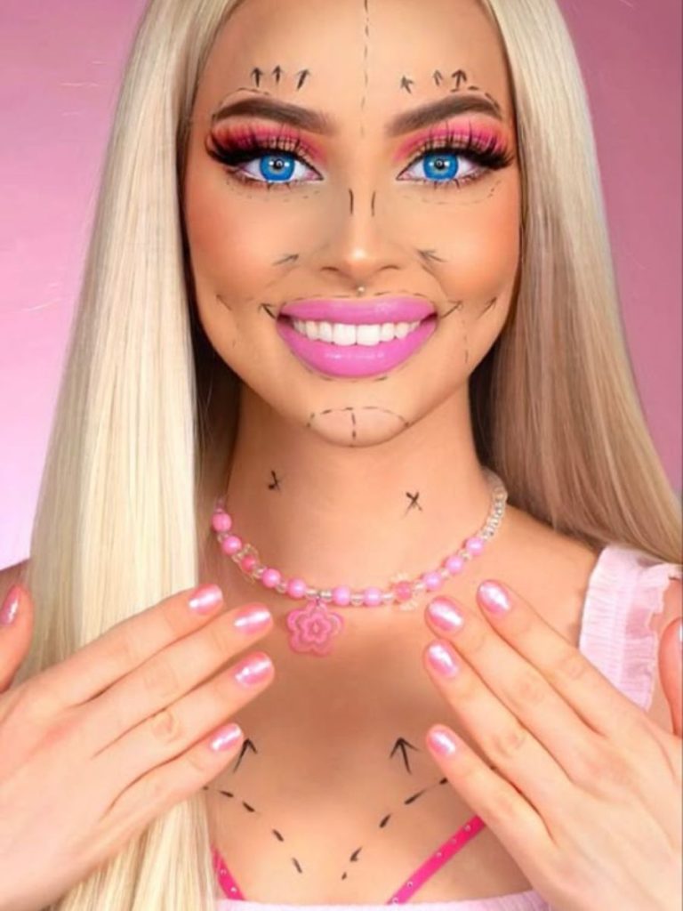machiaj simplu barbie