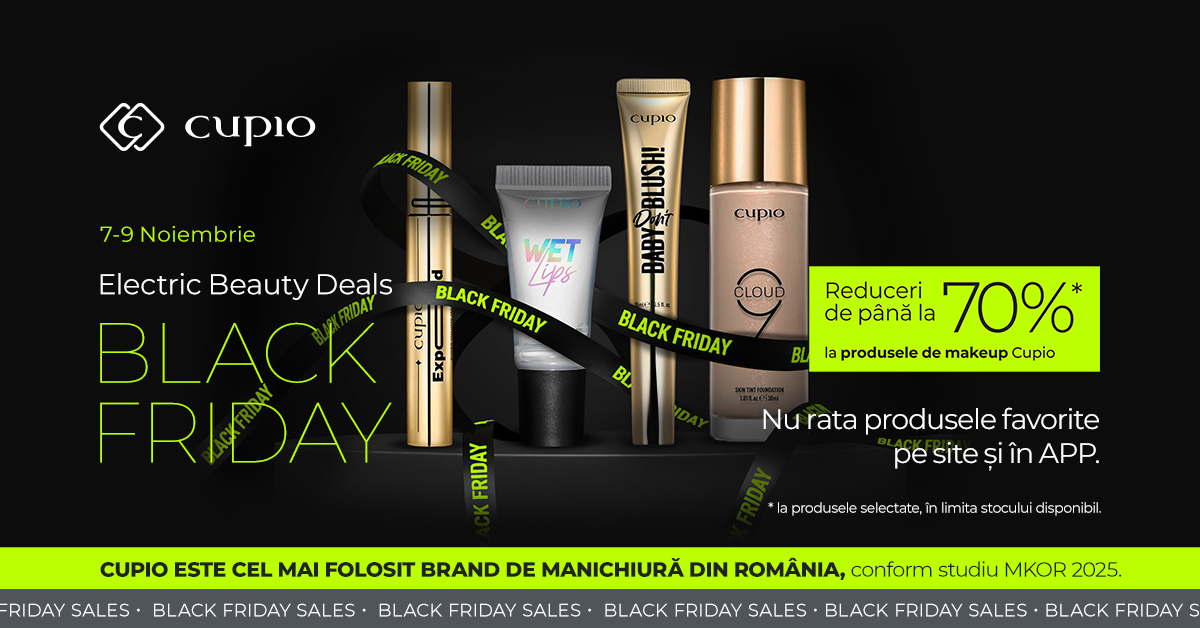 Black Friday Cupio: Top 16 cele mai vândute produse de make-up în prima zi