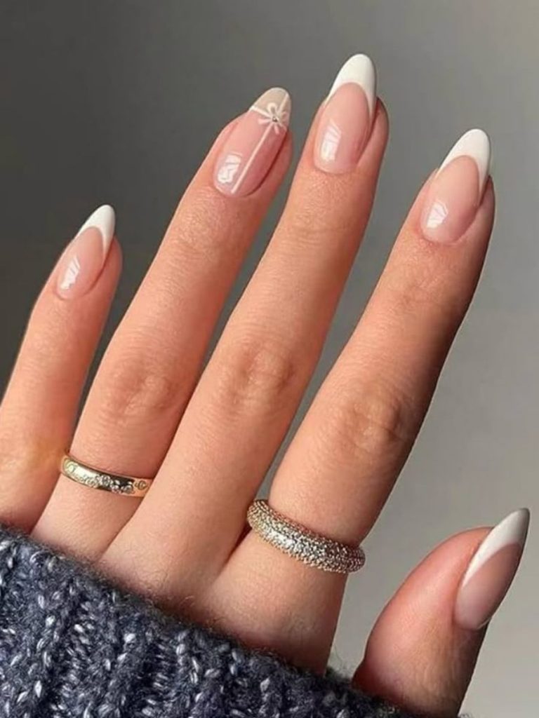 unghii french de craciun