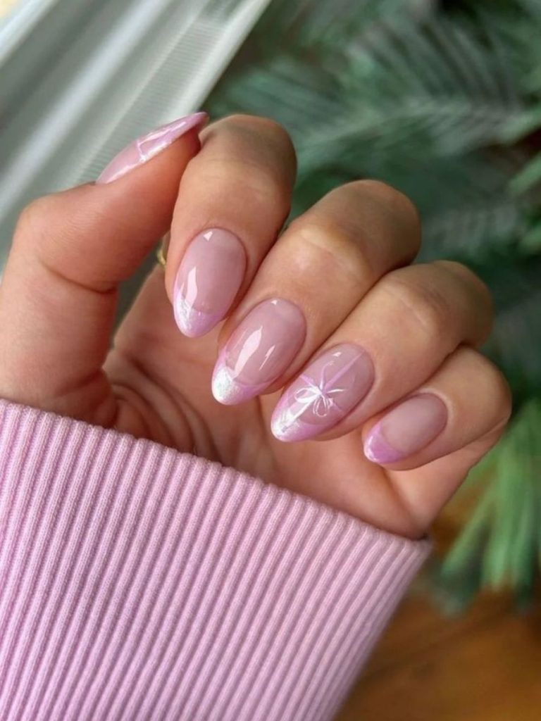 unghii de craciun roz