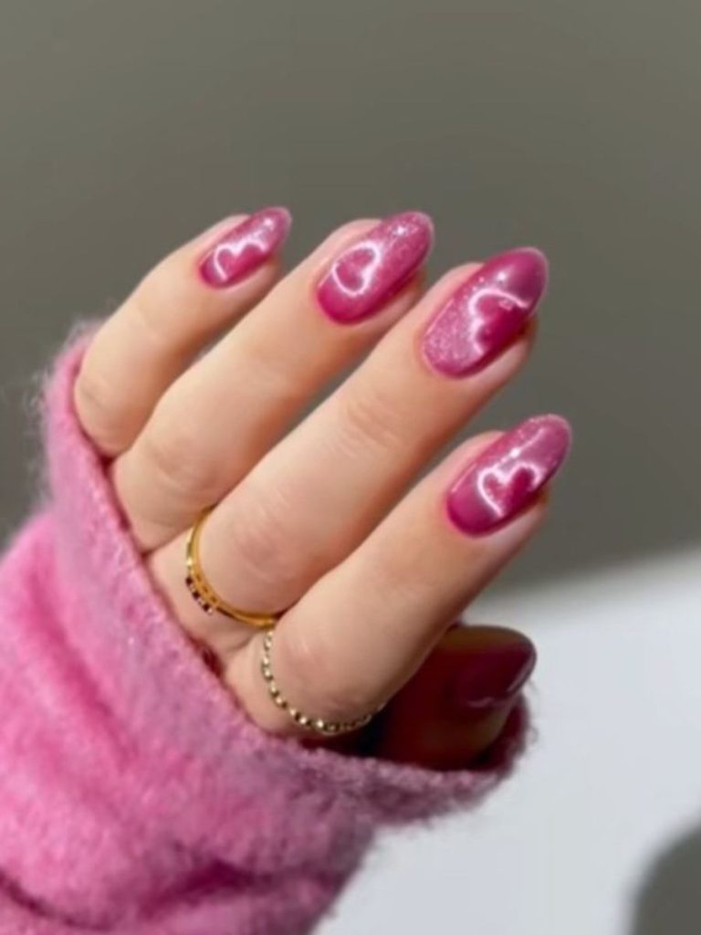 nail art pentru valentine's day