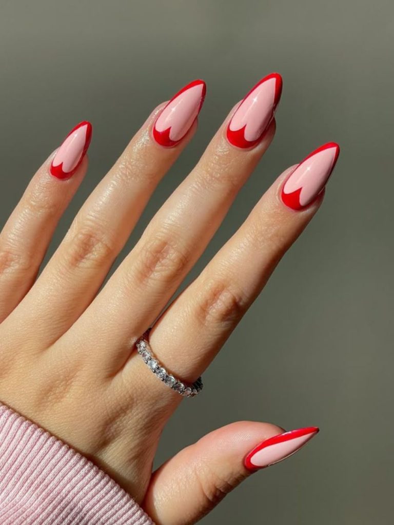 unghii rosii valentine's day