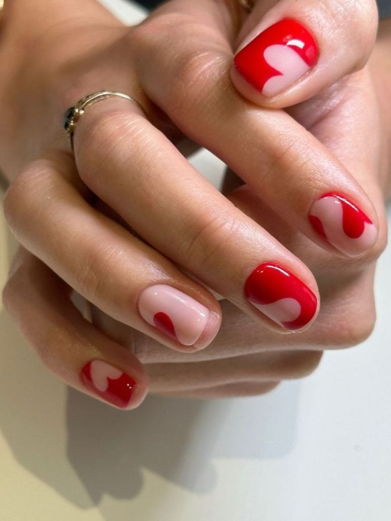 nail art pentru valentine's day